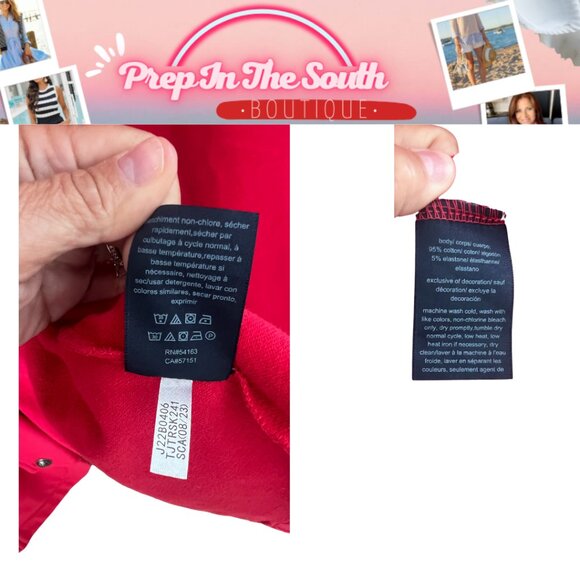 Tommy Hilfiger Military Band  RED Jacket – Women's Size L | Pre-Owned - Picture 5 of 9